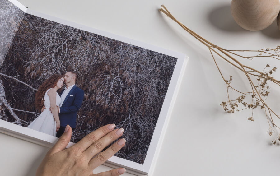 Digitally printed Italian wedding photo album